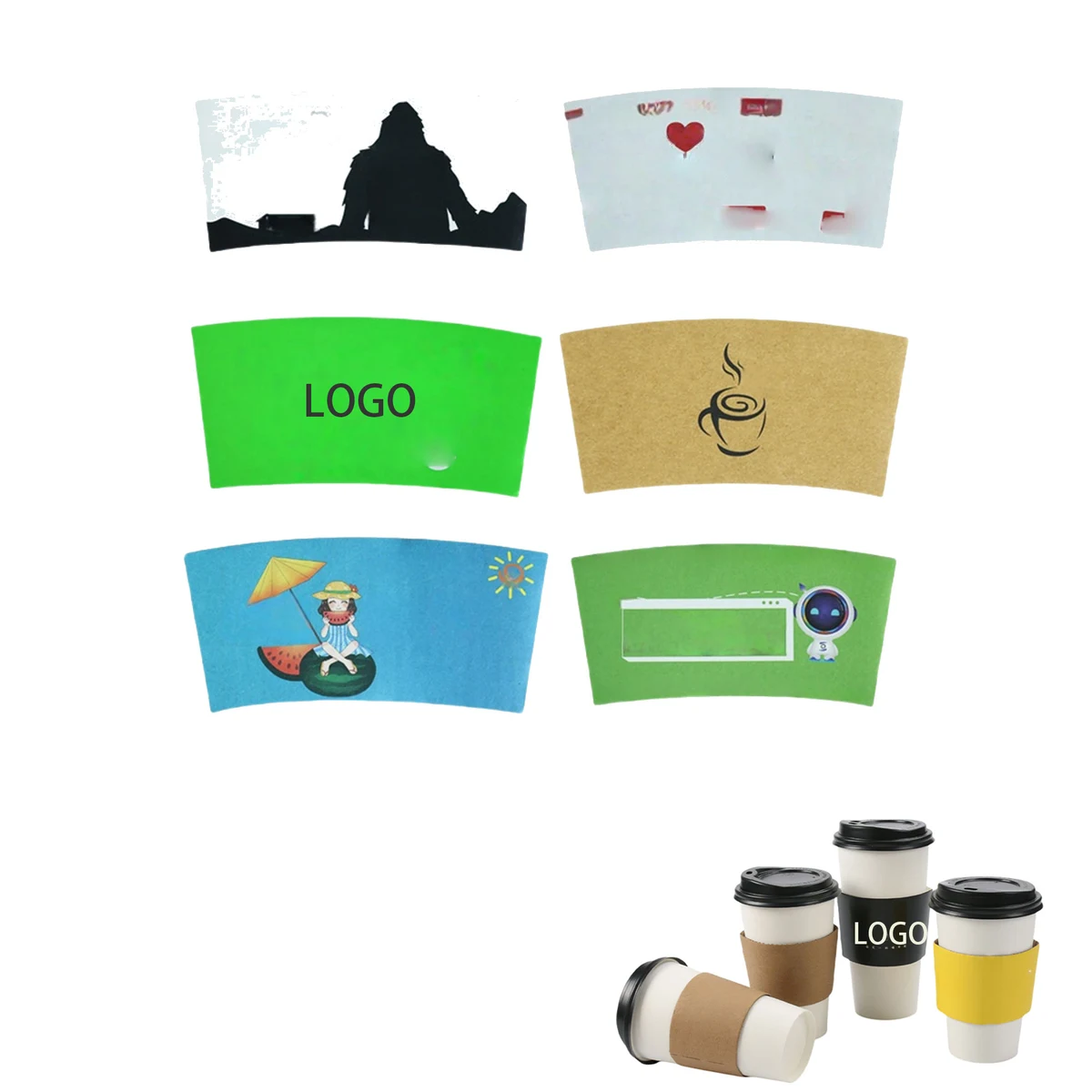 Mug Corrugated Paper Insulated Sleeves 1