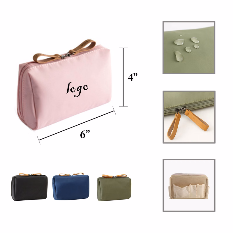 MOQ100 Nylon Cosmetic Travel Pouch Organizer