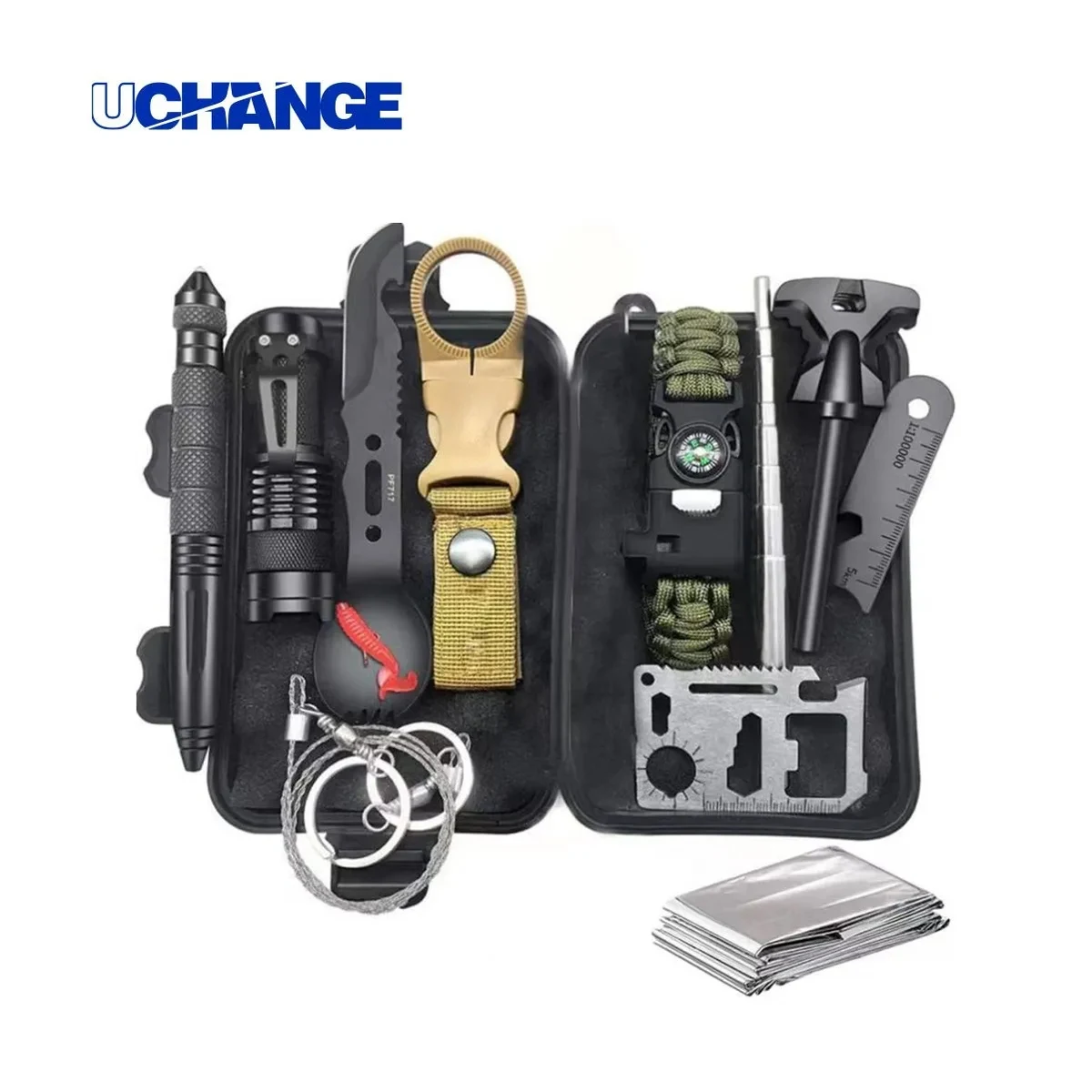 13 In 1 Emergency Survival Kit With LED Flashlight 1
