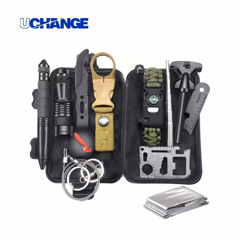 13 In 1 Emergency Survival Kit With LED Flashlight