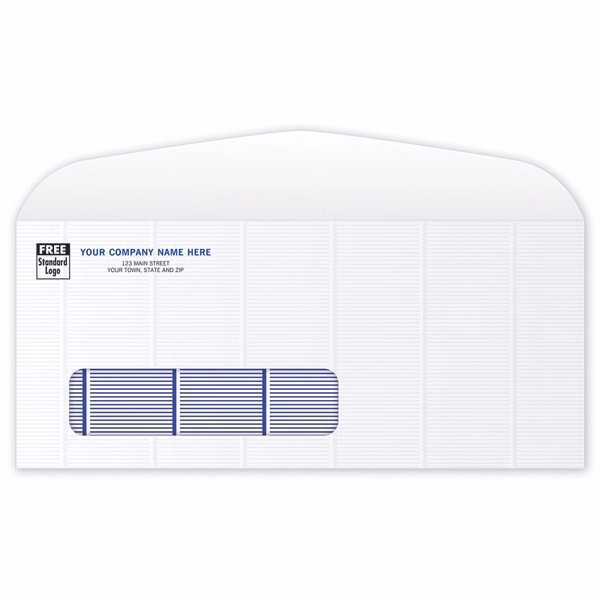Envelopes, Secure Blue Tint #10 Single Window