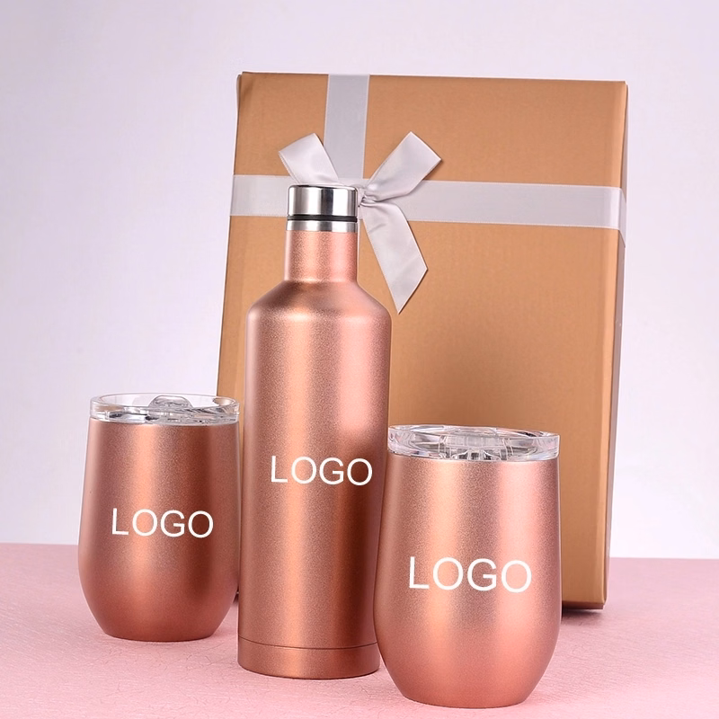 Stainless Steel Wine Bottle + Double Wall Cup Set Giveaway