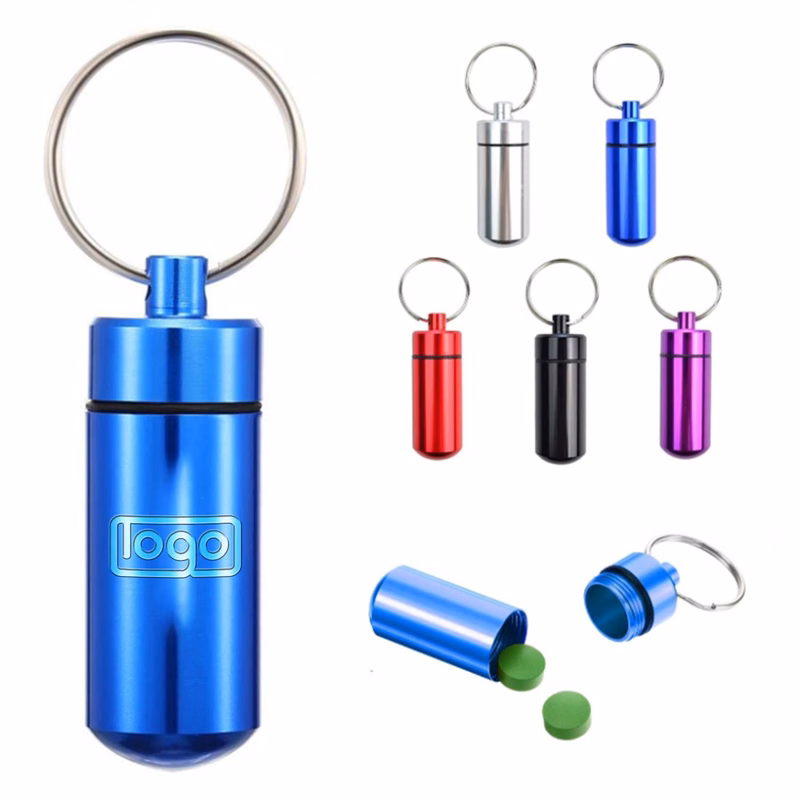 Keychain Pill Holder Bottle