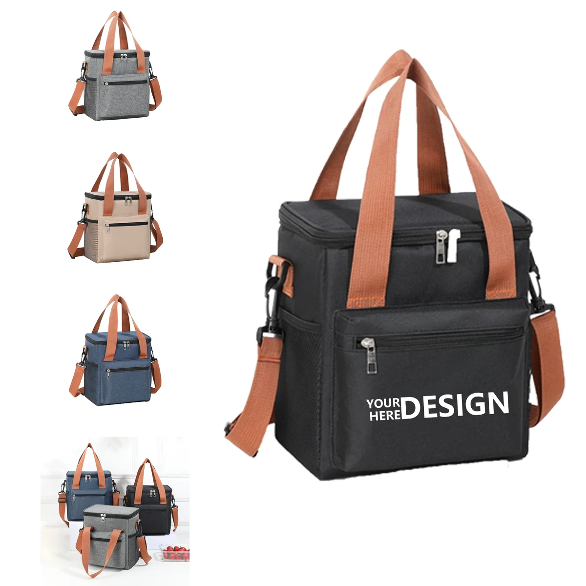 Oxford Fabric Insulated Lunch Bag with Dual Layers 1