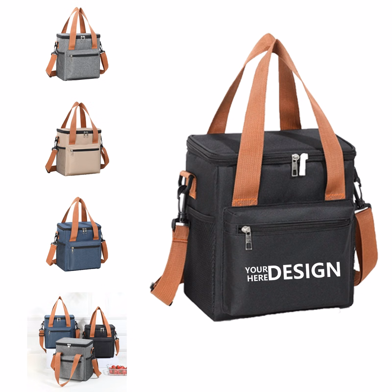 Oxford Fabric Insulated Lunch Bag with Dual Layers