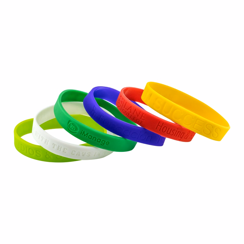 Debossed Silicone Awareness Bracelets