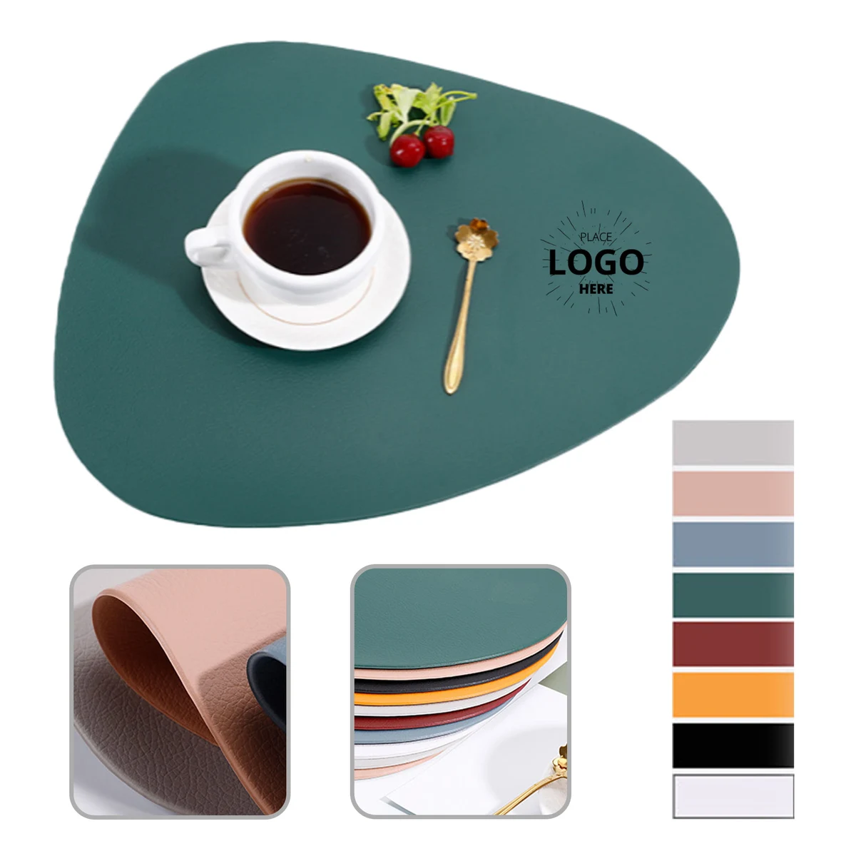 Heat-Resistant Stain-Resistant Leather Coaster Set 1
