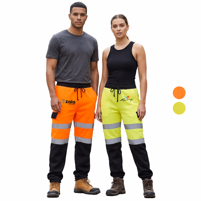 Color Block Safety Sweatpants Class E Reflective Tape Joggers