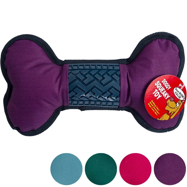Dog Rubber & Canvas Chew Toys - Assorted Colors 1