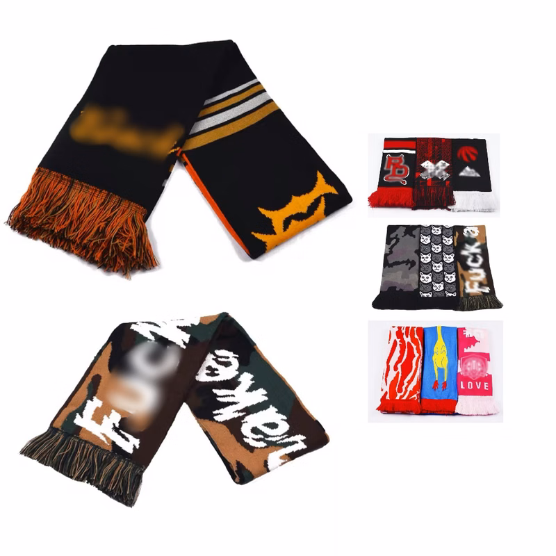 MOQ 10 pcs Jacquard Acrylic Scarf