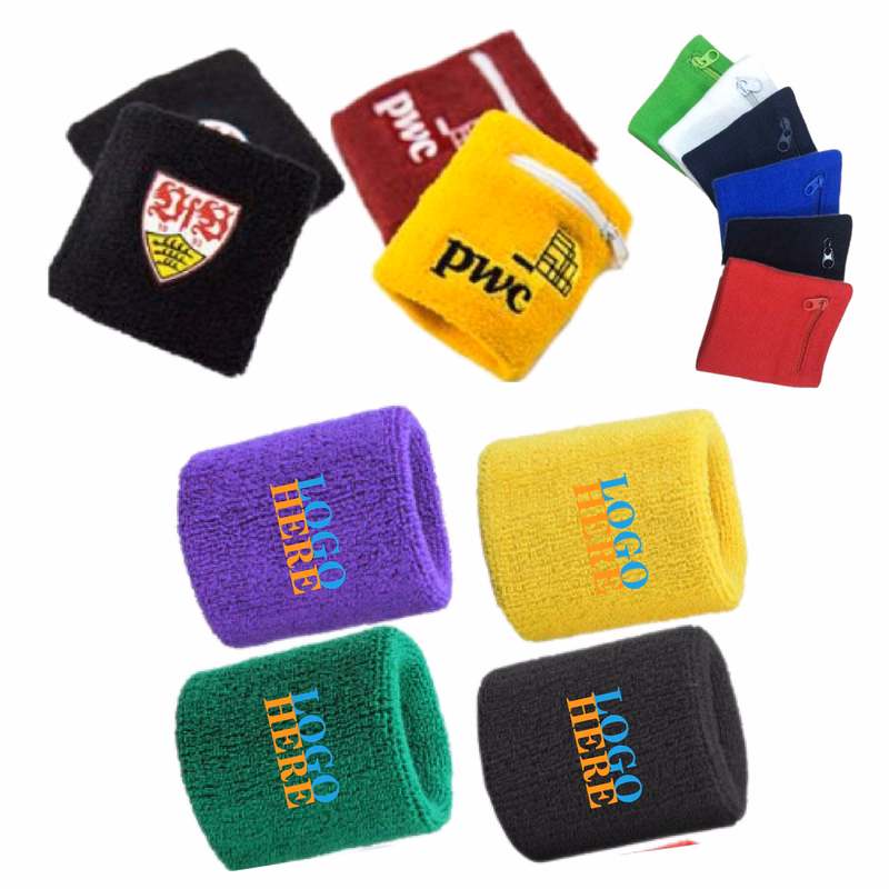 Full Color Wrist Wallet (Wristlet) with Zip - Cotton Sweatband