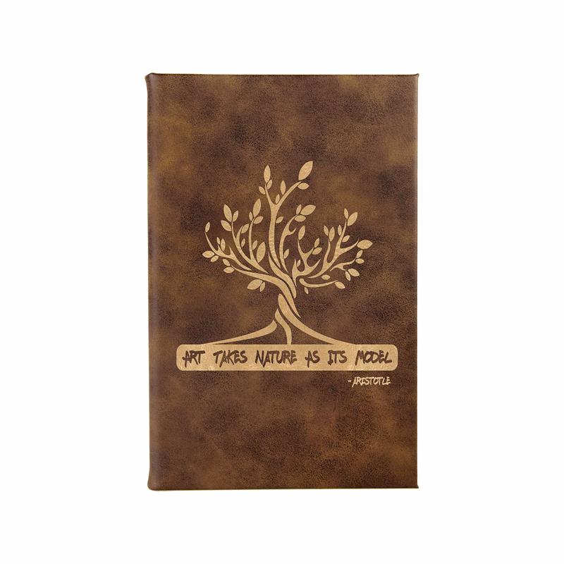 5" x 8" Rustic/Gold Leatherette Sketch Book