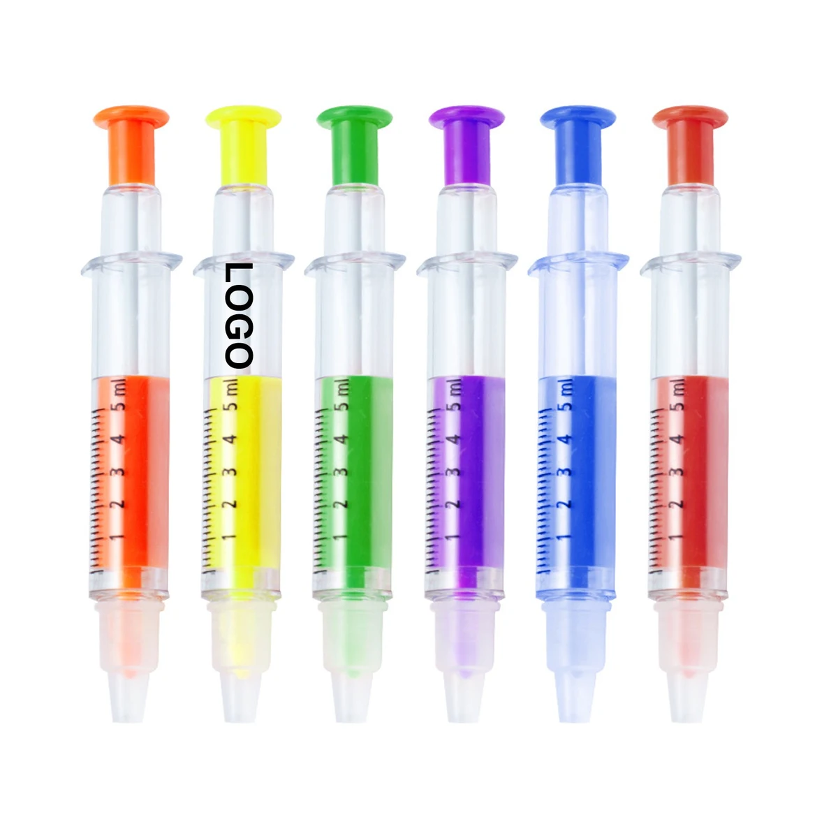 Syringe Dual-tips Highlighter Ballpoint Pen (direct import) 1