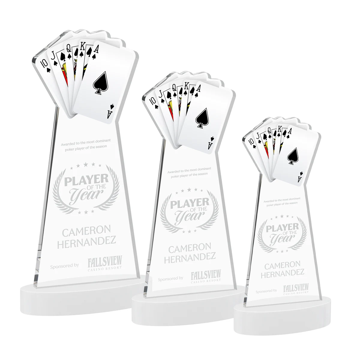 Poker Award on Alberton Base - White 1
