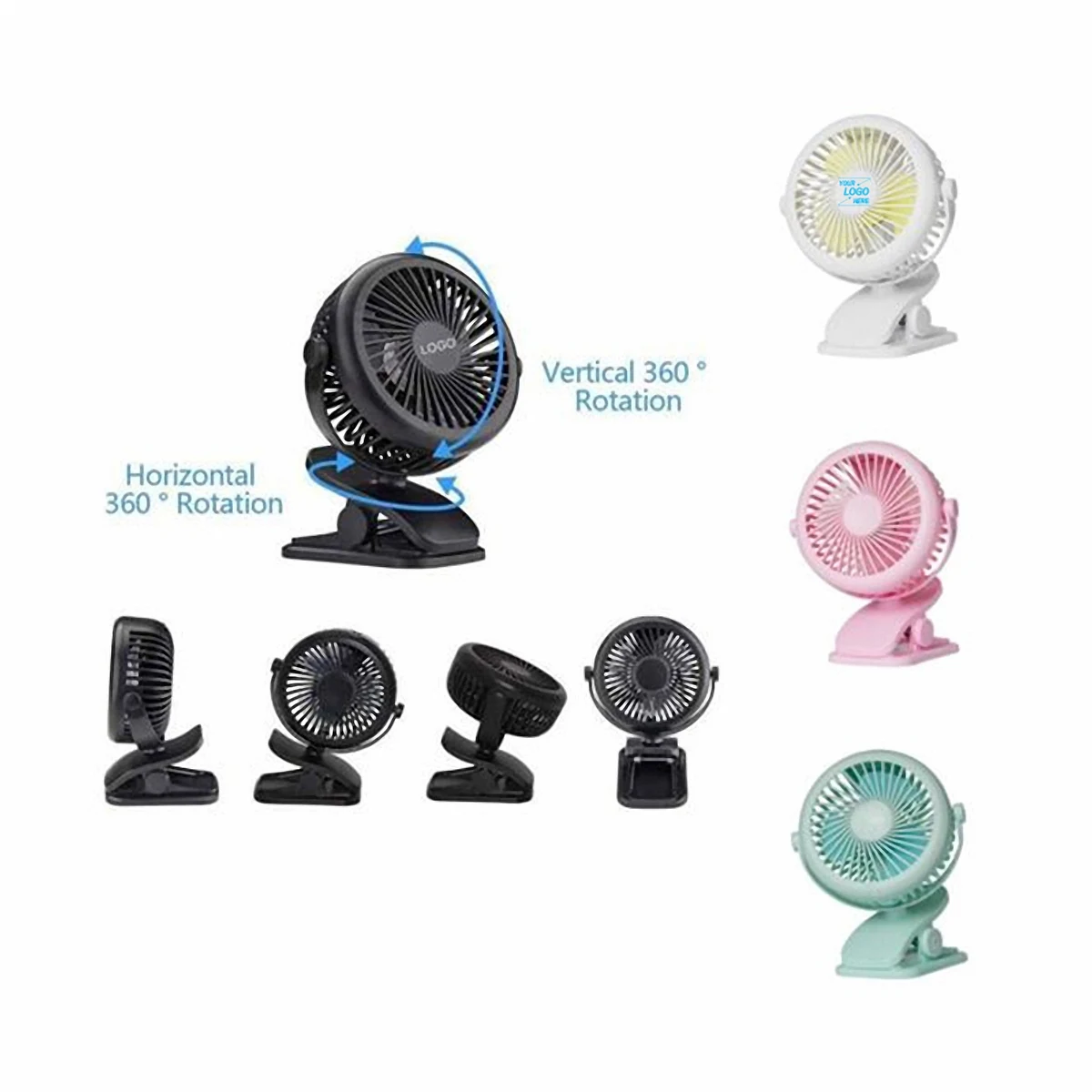 Clip-On Portable Mini USB Fan 1