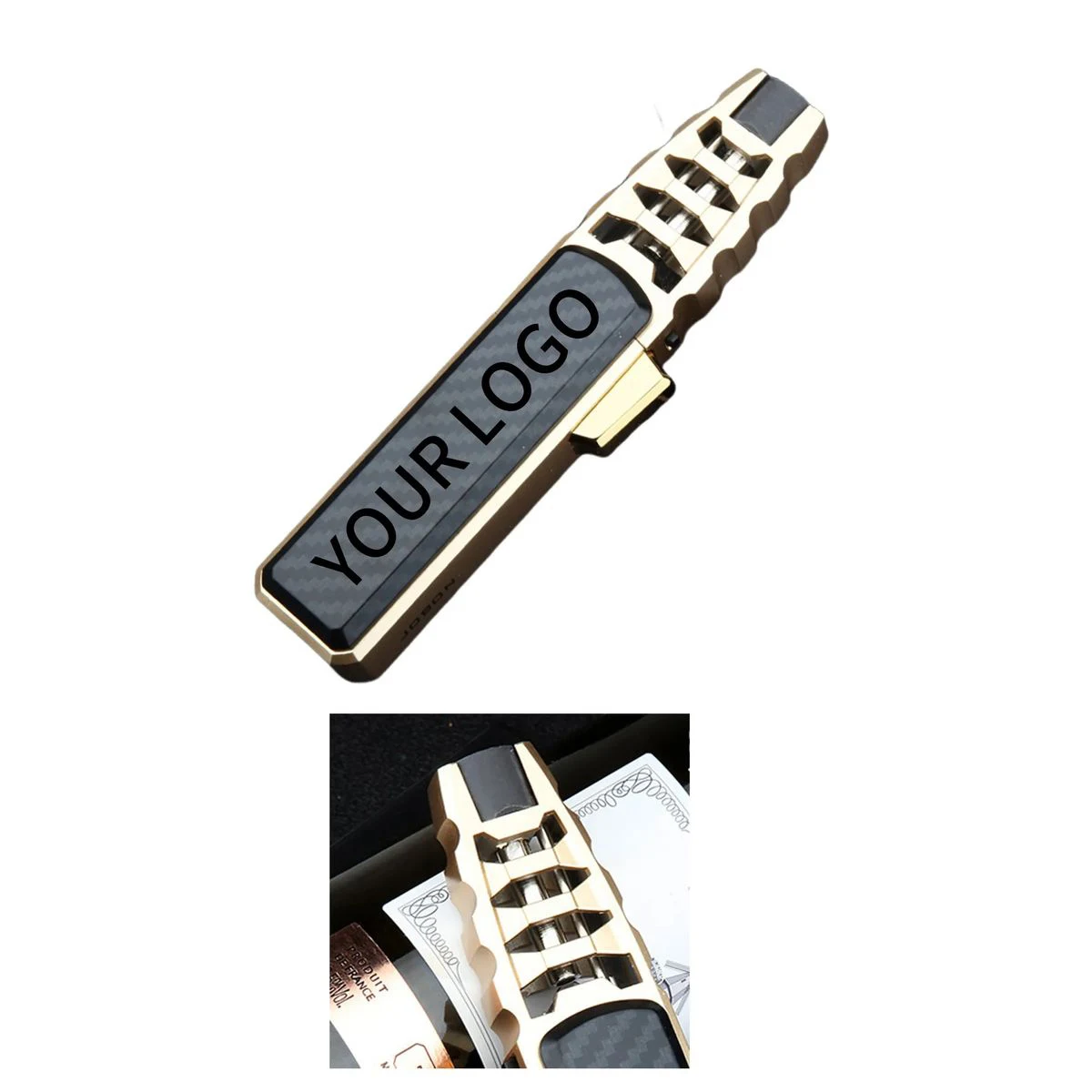 Metal Windproof Gas Lighter with Safety Design 1