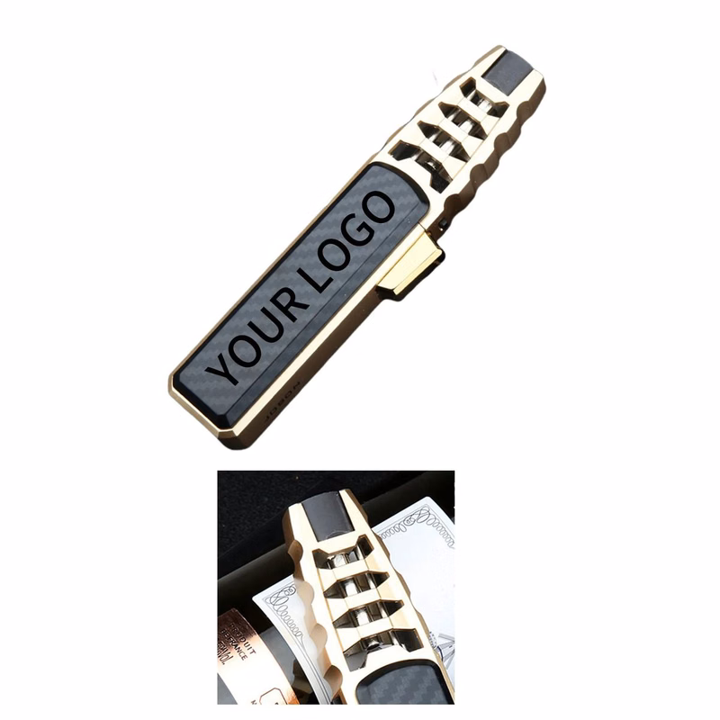 Metal Windproof Gas Lighter with Safety Design