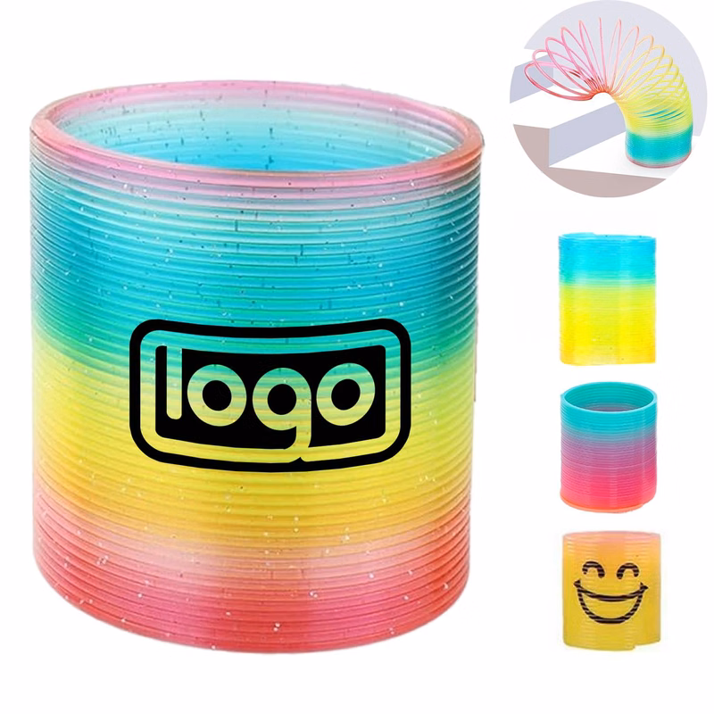 Kids Rainbow Plastic Coil Spring