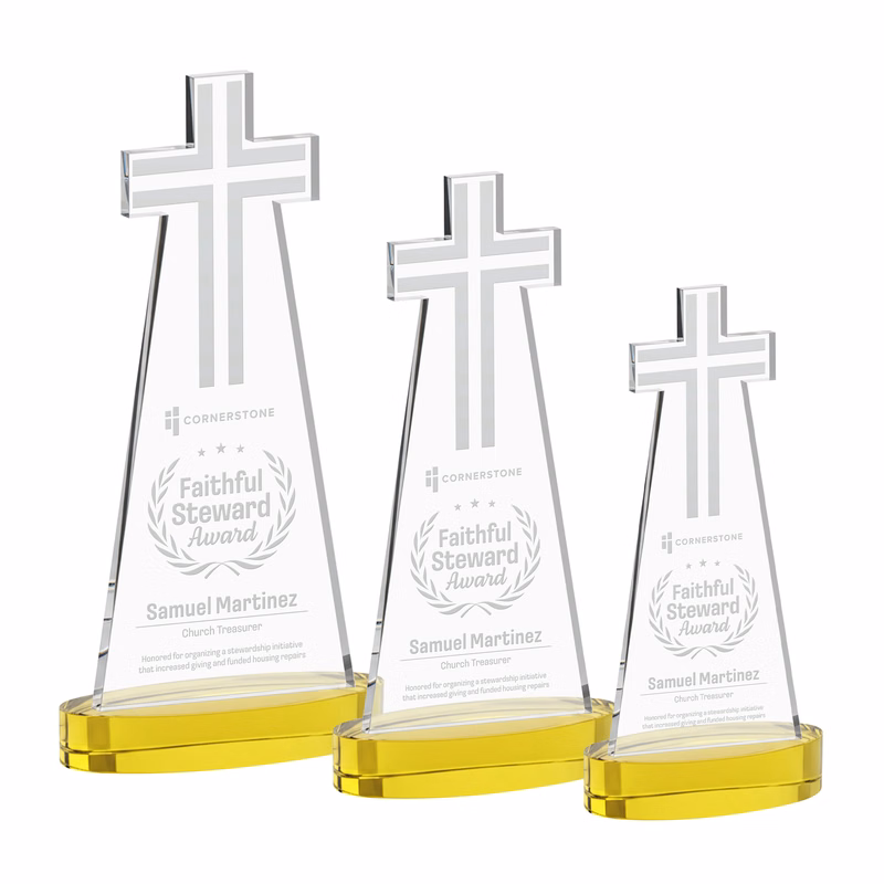 Cross Award on Alberton Base - Gold