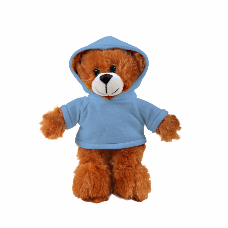 soft plush Mocha Bear with hoodie