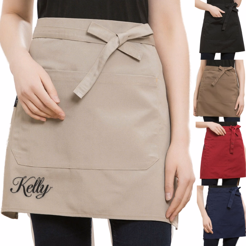 Waterproof Server Half Waist Apron w/ Pocket