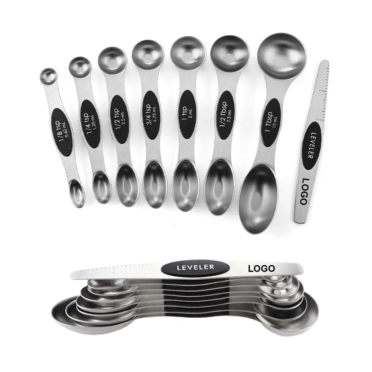 Stainless Steel Magnetic Measuring Spoons 1