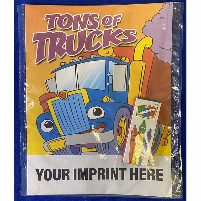 COLORING SET - Tons of Trucks Coloring Book Fun Pack