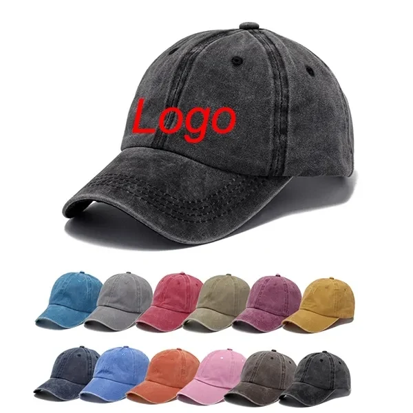 Wash Cotton Baseball Cap 1