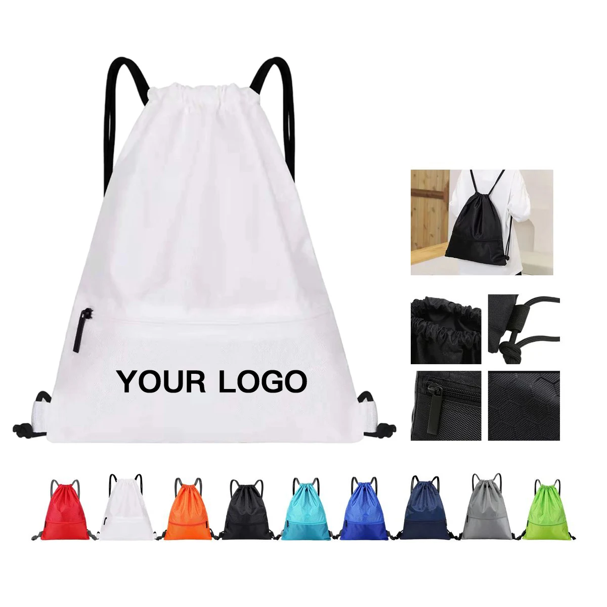 Oxford Drawstring Bag with Reinforced Shoulder Straps 1