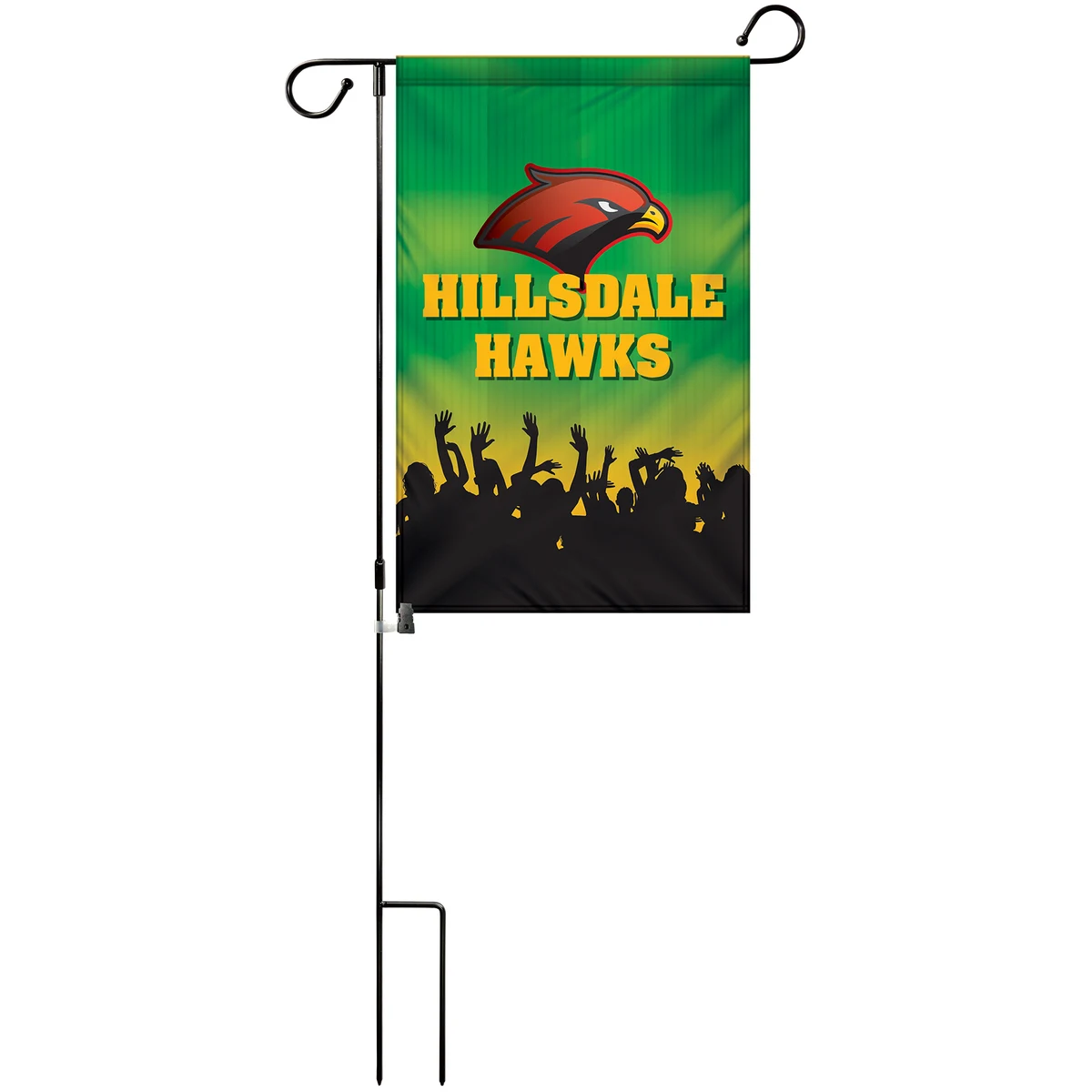 12" x 18" Custom Single Reverse Garden Banner with Hardware 1