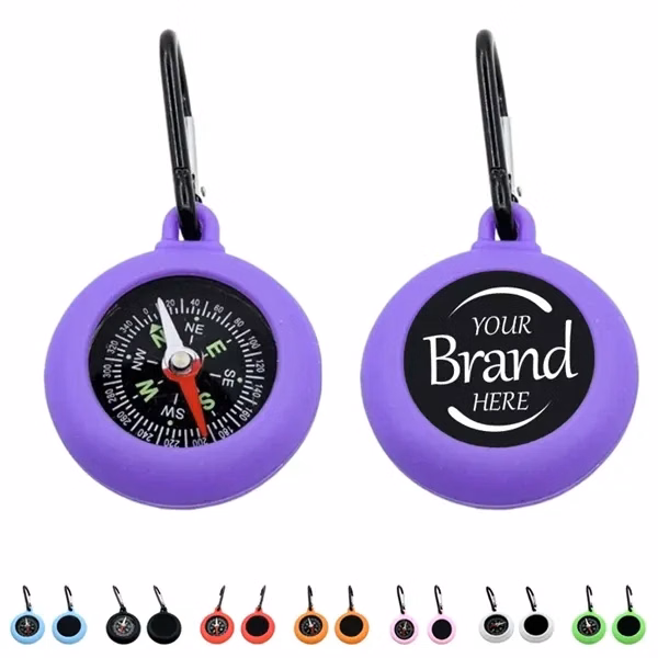 Custom Silicone Compass Keychain — Outdoor Adventure & Hiking Essential