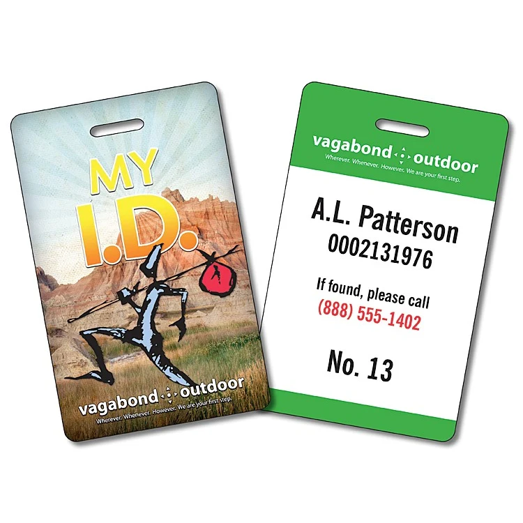 Plastic UV-Coated (1S) I.D./Wallet Card with Punch - 3.375x2.125 - 10 pt. 1
