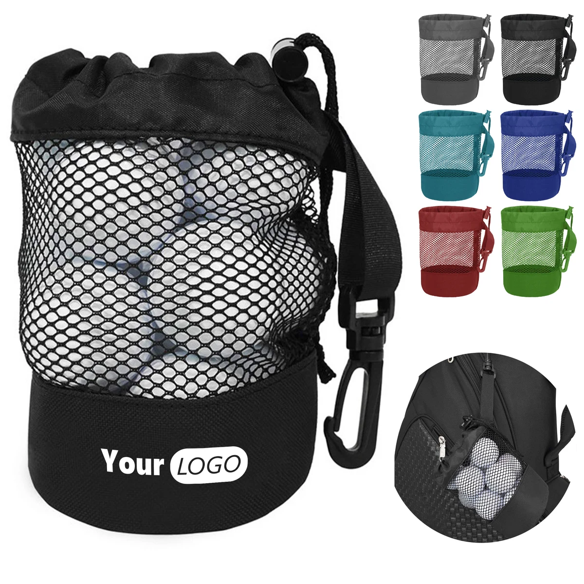 Nylon Custom Mesh Golf Storage Bag For Essentials 1