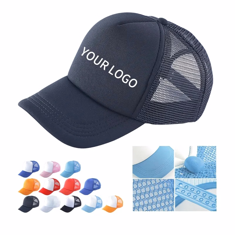 Embroidered Polyester Trucker Hat Mesh Back