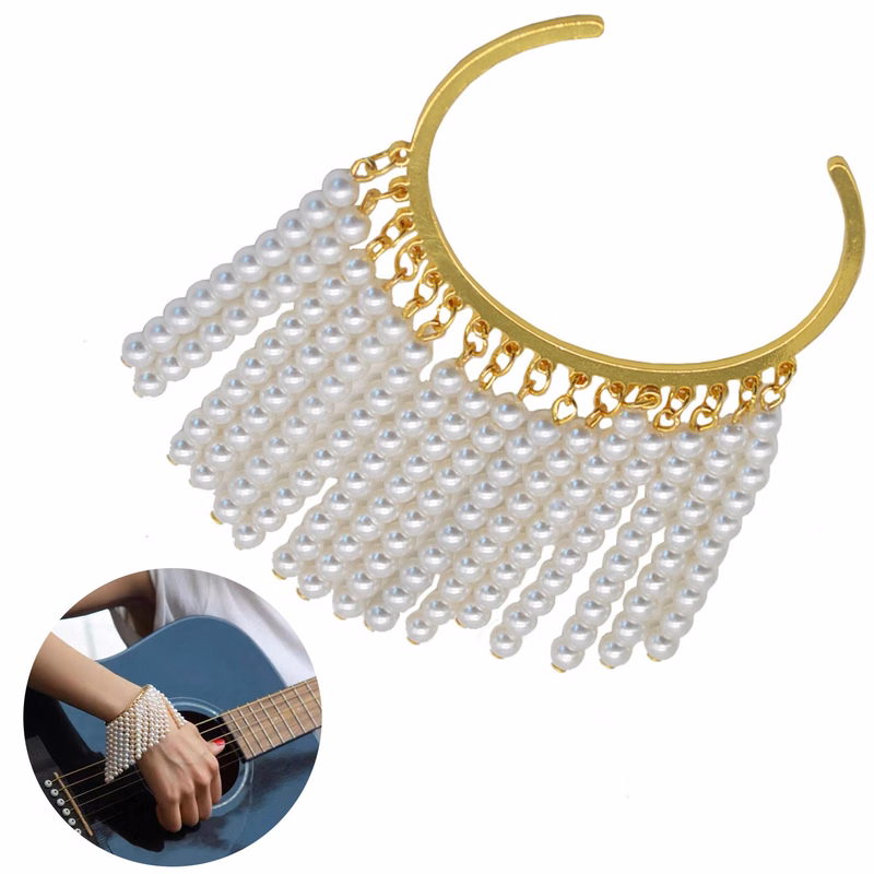 Alloy Pearl tassel opening bracelet