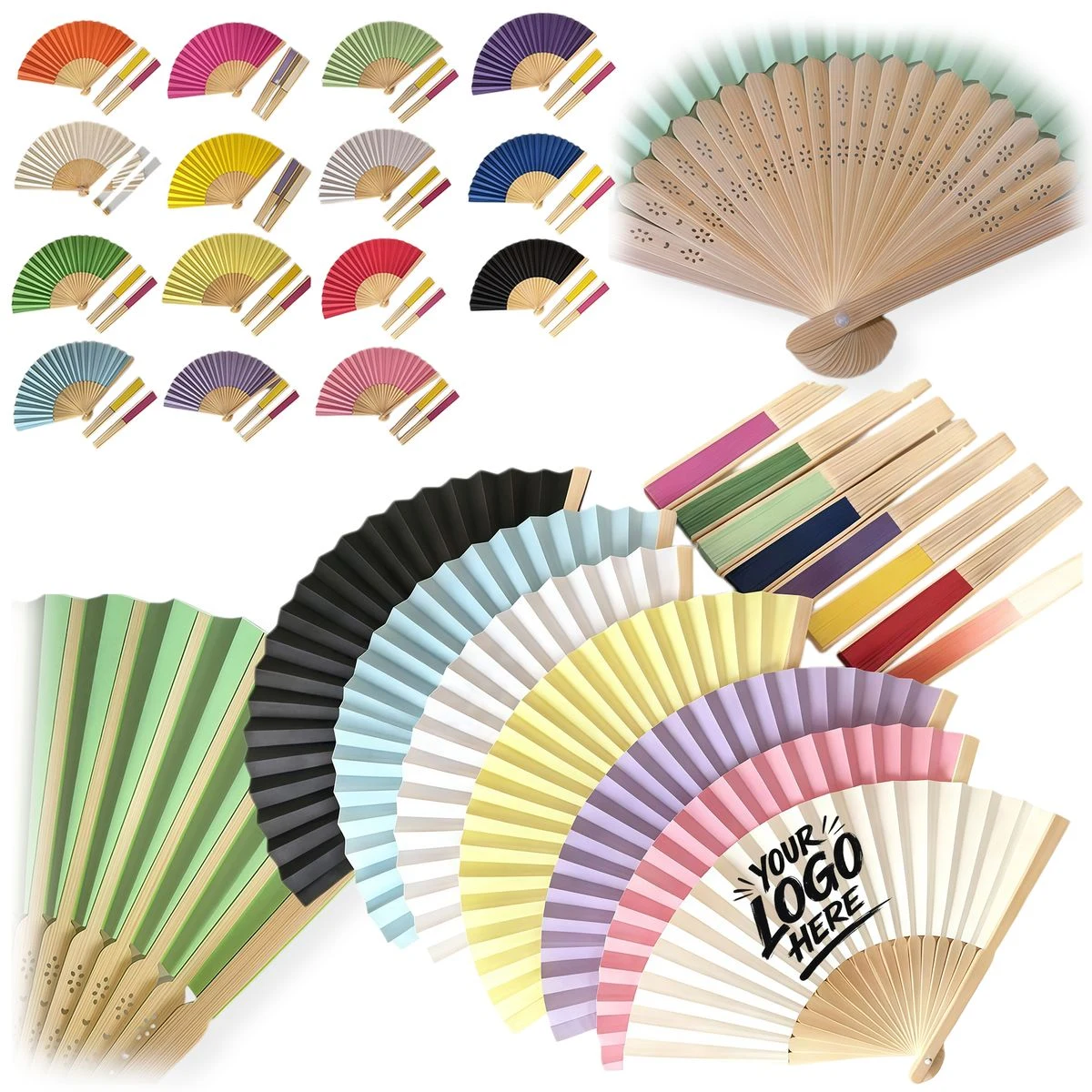 Bamboo Folding Hand Fan For Elegant Events 1