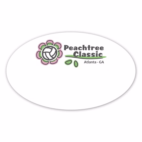 Screen Printed Poly Name Badge (3"x5") Oval