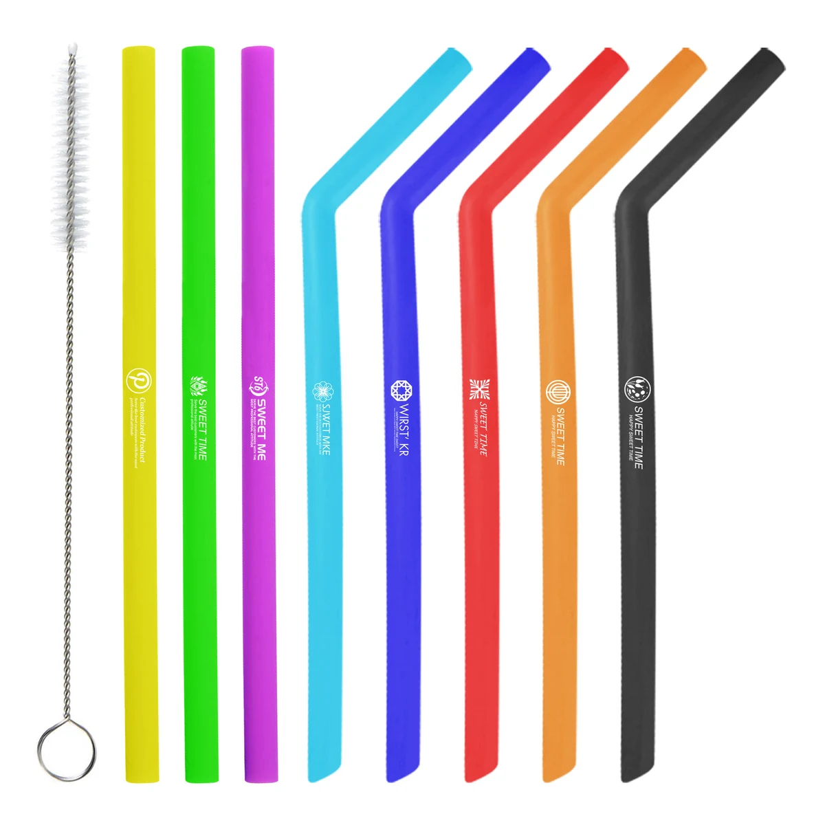 Silicone Straw With A Brush 1
