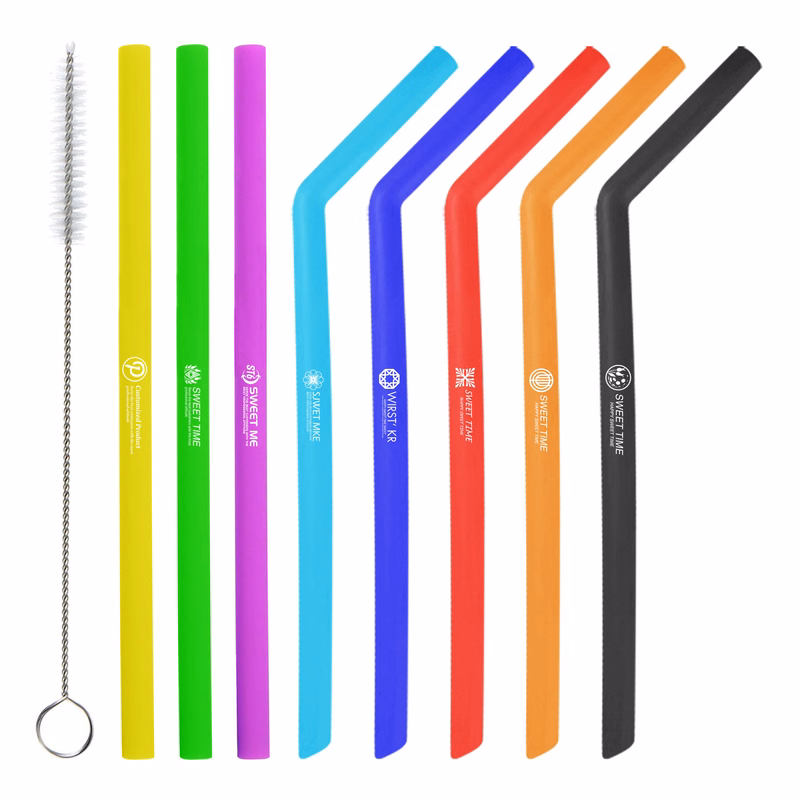 Silicone Straw With A Brush