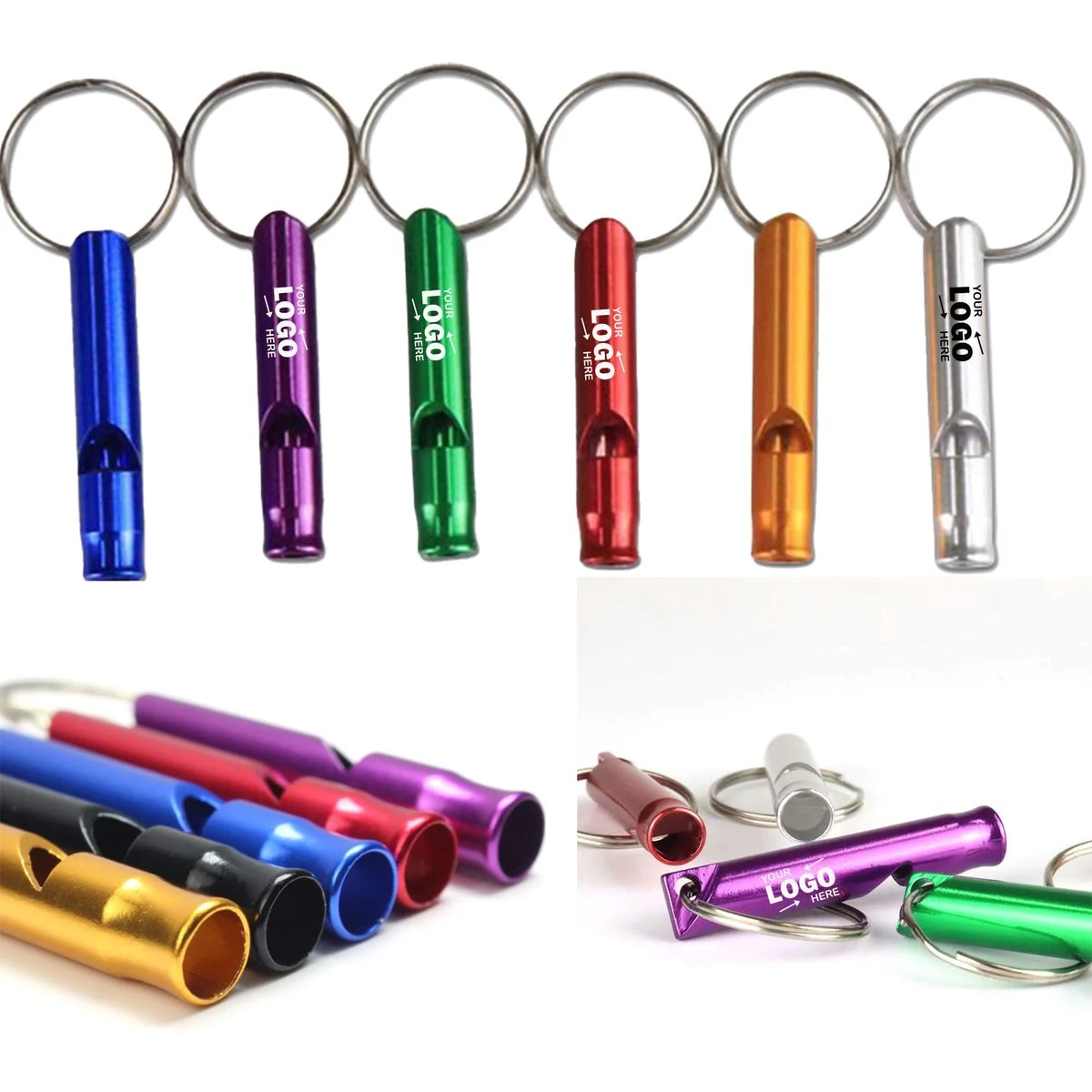 Durable Aluminum Alloy EDC Survival Whistle Keychain 1