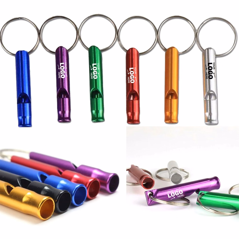 Durable Aluminum Alloy EDC Survival Whistle Keychain