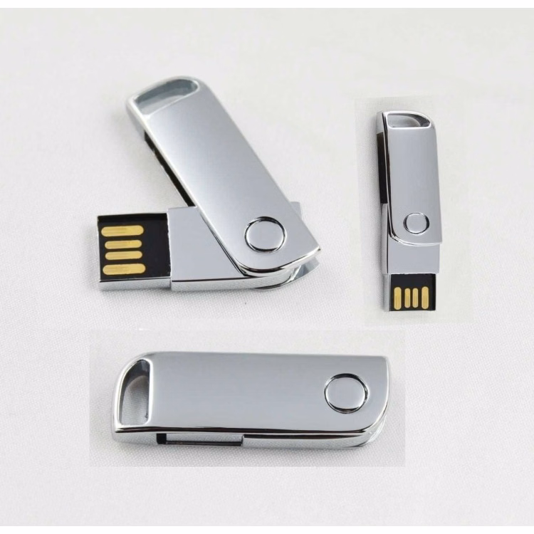 4G metal USB flash drivers with one color laser logo