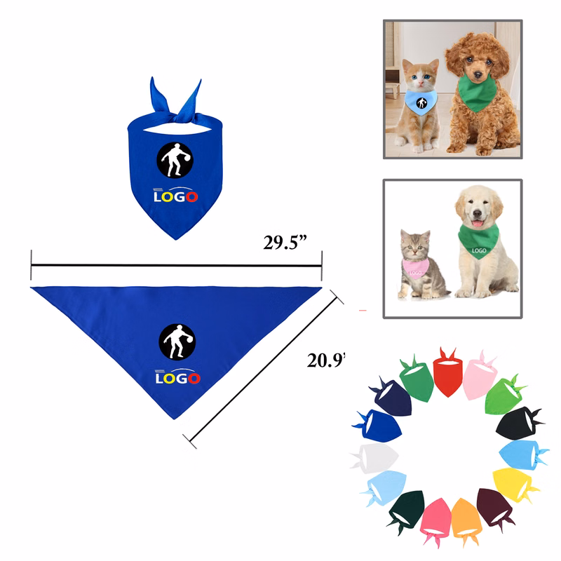 MOQ50 Solid Color Polyester Pet Scarves