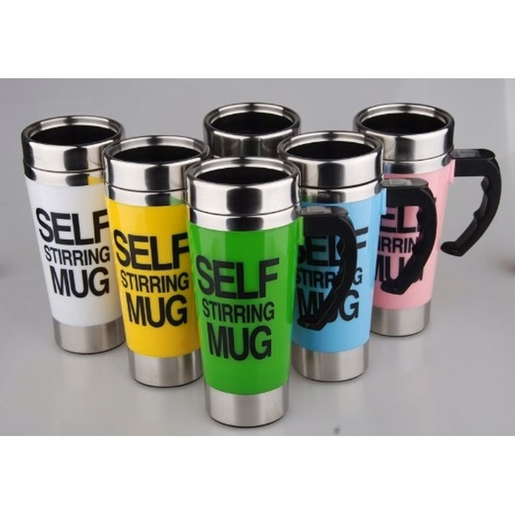 Automatic mixing stainless steel mug
