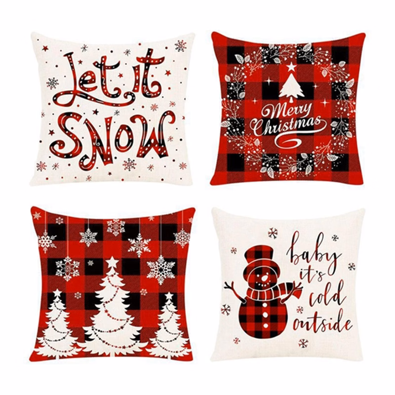 Comfortable Full Color Christmas Pillow Case