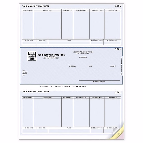 Laser accounts payable middle check