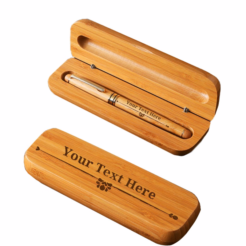 Bamboo Pen And Case Gift Set