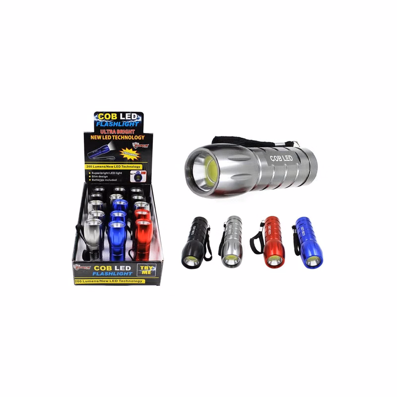 COB LED Flashlights Assorted Colors