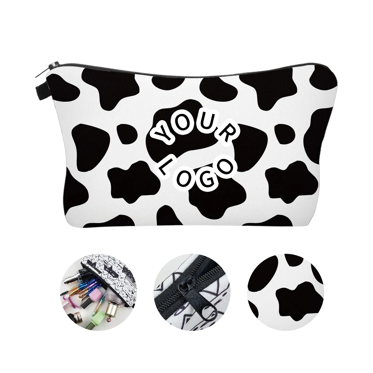 Polyester Zippered Pouch Travel Cosmetic Storage Bag 1