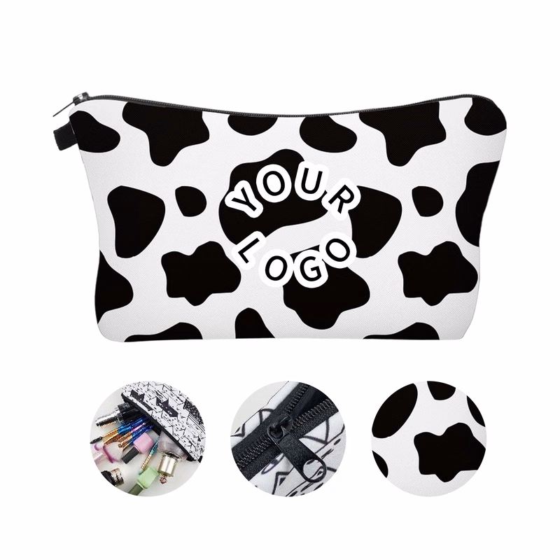 Polyester Zippered Pouch Travel Cosmetic Storage Bag